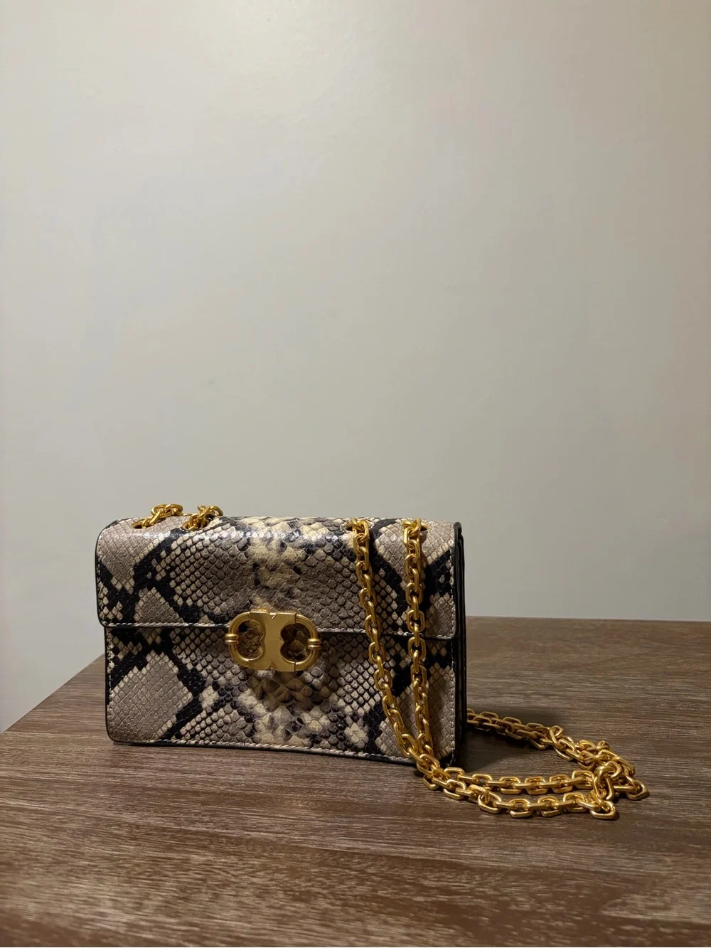 Tory Burch Gemini Link Snake Skin bag